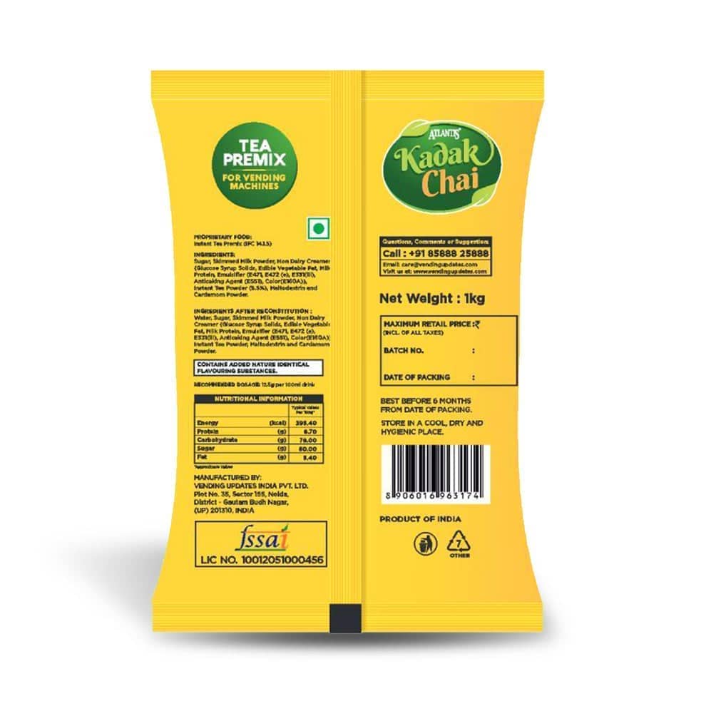 Tea Coffee Vending Service Kadak Chai 1kg coffee premix coffee machine tea premix water dispencer sachet