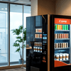 Modern office coffee vending machines Ghaziabad offering a variety of beverages in a sleek office setting
