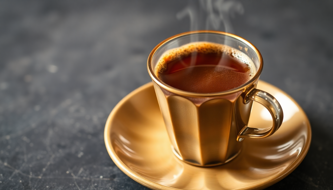 A cup of steaming South Indian filter coffee premix