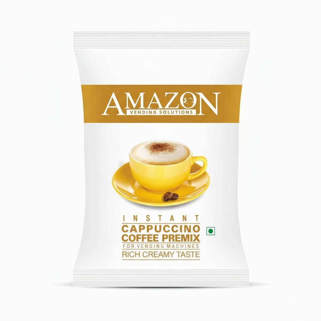 Amazon vending solutions 3in1 cappuccino coffee premix sachet with rich creamy taste for vending machines