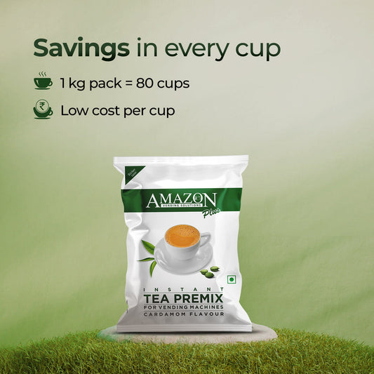 Cardamom tea premix for vending machines 1 kg pack with low cost per cup by Tea coffee vending service
