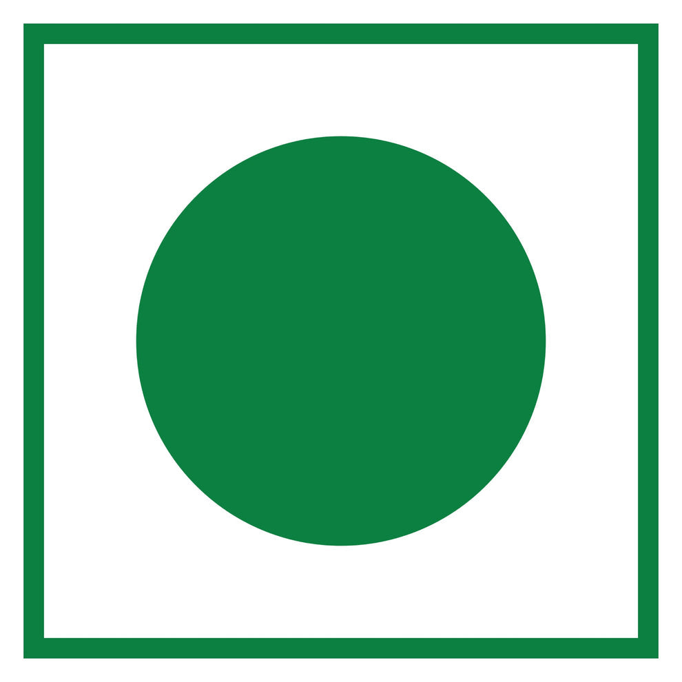 Coffee walla logo featuring a green circle with a green square border on white background