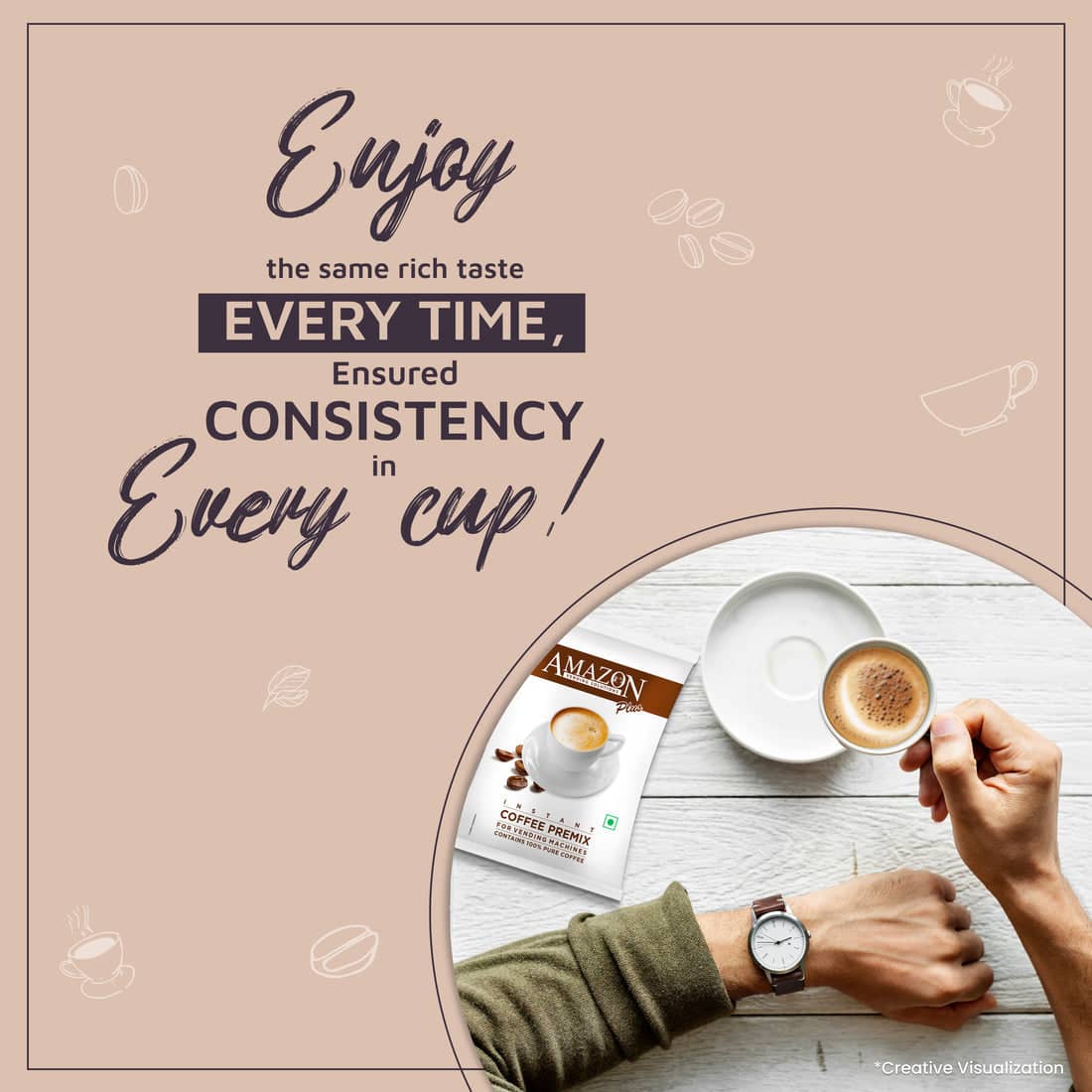 Instant coffee premix for vending machines by TEA COFFEE VENDING SERVICE with rich taste and consistency in every cup