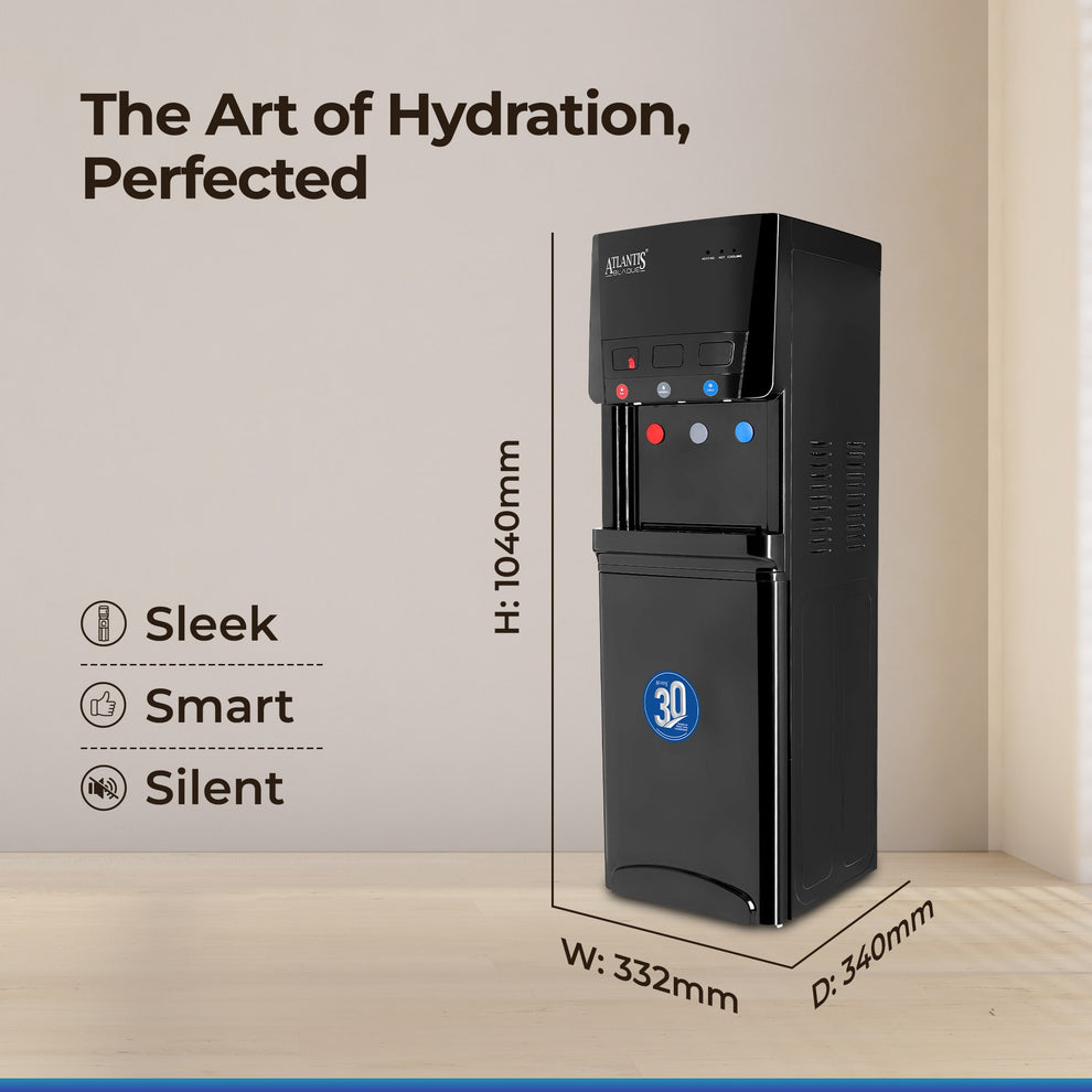 Atlantis Blaque water dispenser with smart push buttons - 1 Year Warranty - COFFEE WALLA CALL ANY REQUIREMENT 99397588888 24*7