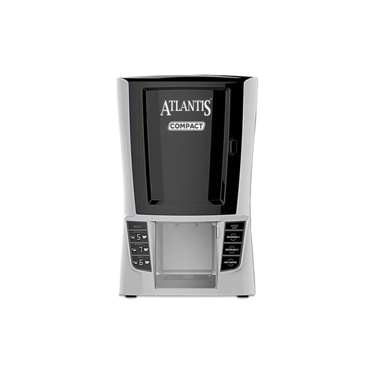 Coffee walla Atlantis compact hot beverage dispenser with digital controls and black silver design