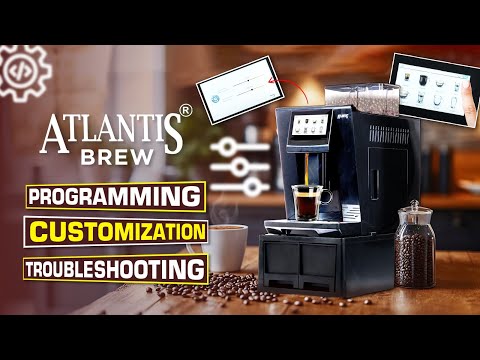 Atlantis Brew fully automatic bean to cup coffee machine with programming and customization features