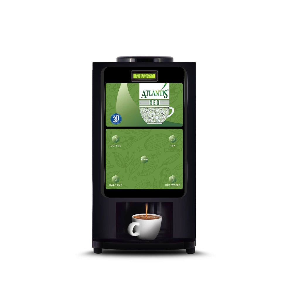ATLANTIS NEO 2-Lane Tea and Coffee Vending Machine - Dedicated Hot Water - COFFEE WALLA CALL ANY REQUIREMENT 99397588888 24*7