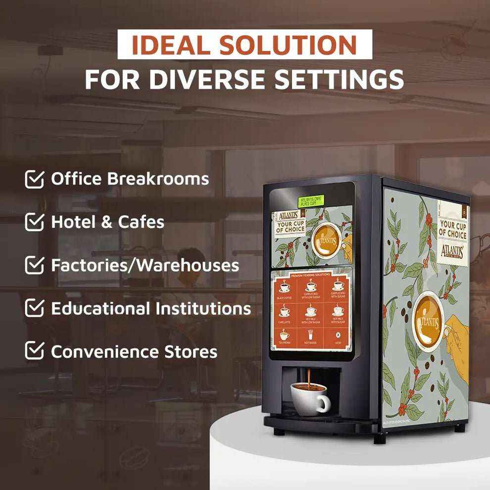 Atlantis Select 7 Option Coffee Machine ideal for offices hotels cafes factories and educational institutions