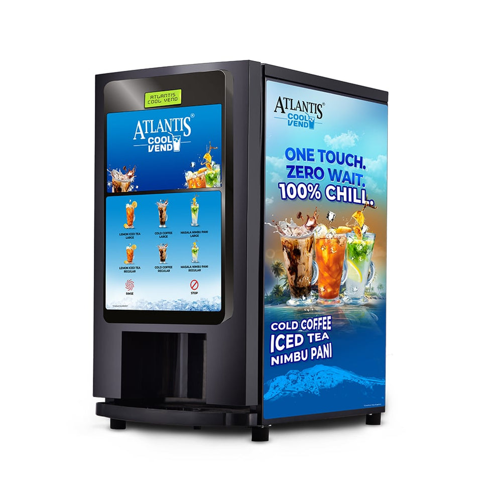 COFFEE WALLA smart coffee vending machine Atlantis Cool Vend for cold coffee iced tea and nimbu pani