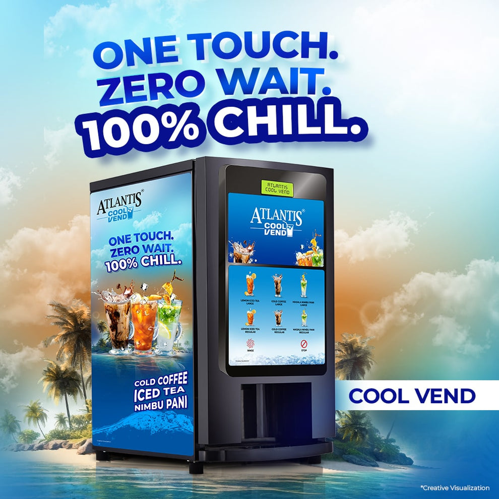 COFFEE WALLA smart coffee vending machine Atlantis Cool Vend with touch screen and cold drink options