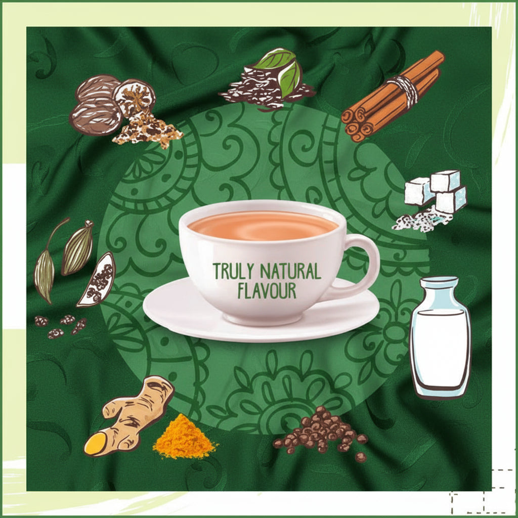 Instant tea premix for vending machine with natural spices and milk for rich flavor by Coffee walla