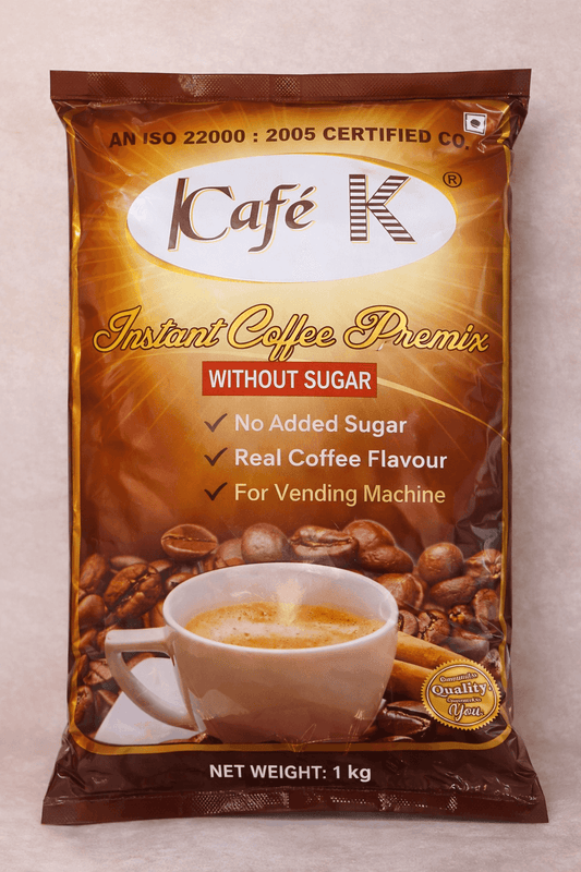 Cafe K Instant Coffee Premix without sugar for vending machines 1 kg pack by TEA COFFEE VENDING SERVICE