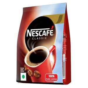 Nescafe Classic 500g coffee for vending machines with red packaging and fresh coffee cup image