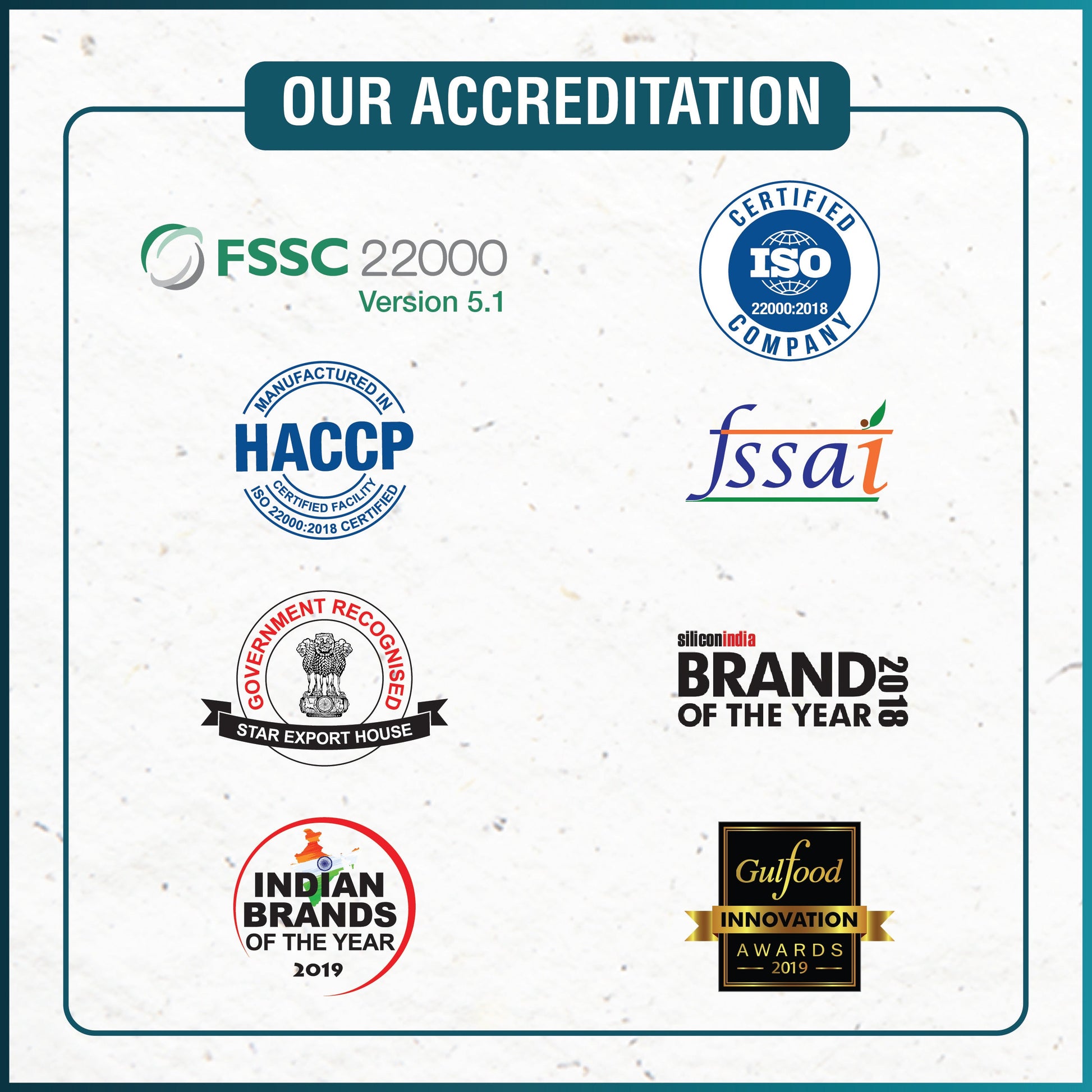 Certification and accreditation logos for Senso Instant Coffee Premix Hazelnut by TEA COFFEE VENDING
